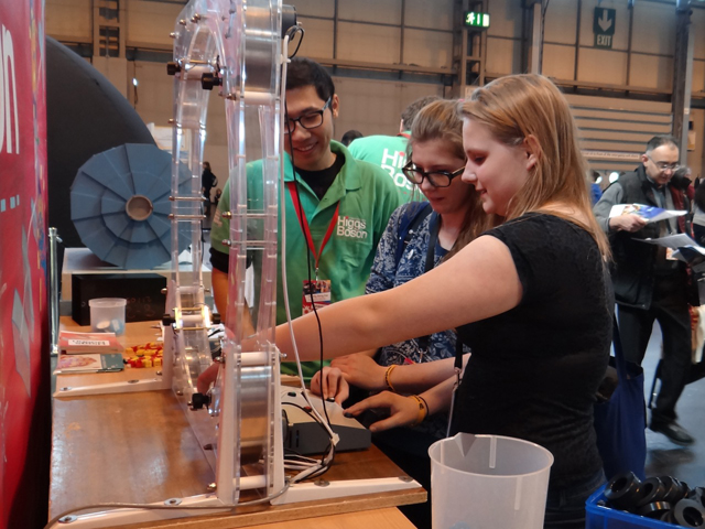 Bono with visitors at the 2014 Big Bang Fair