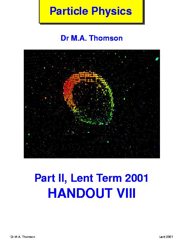Handout VIII