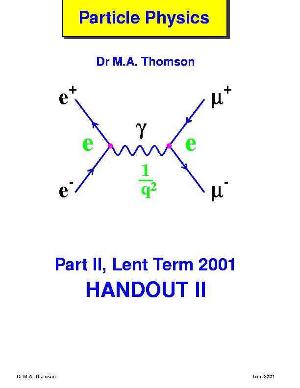 Handout II
